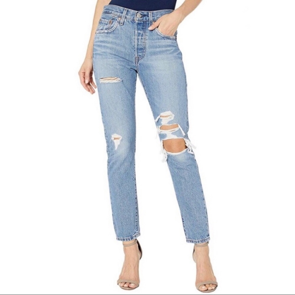 Levi’s 501 High Rise Skinny Straight Jeans